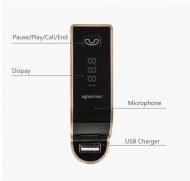 Bluetooth FM Transmitter, USB és MicroSD kártya foglalattal - több színben