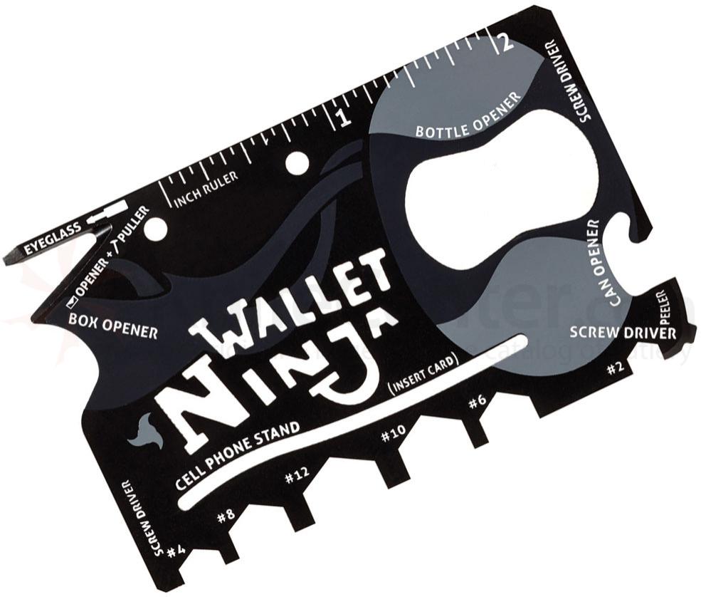 Wallet Ninja - 18 az 1-ben hitelkártya méretű zsebszerszám Wallet Ninja - 18 az 1-ben hitelkártya méretű zsebszerszám
