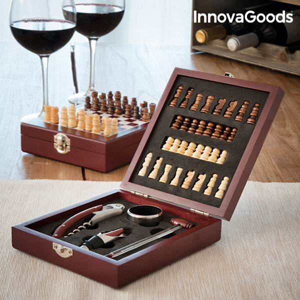 InnovaGoods Borkiegészítő- és Sakk-készlet (37 Darabos) InnovaGoods Borkiegészítő- és Sakk-készlet (37 Darabos)