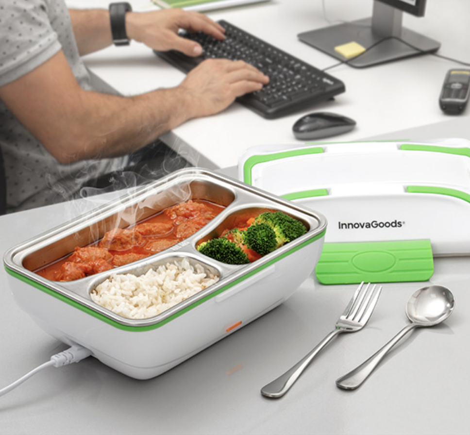 InnovaGoods Pro Elektromos Ételmelegítő 50W Fehér Zöld InnovaGoods Pro Elektromos Ételmelegítő 50W Fehér Zöld