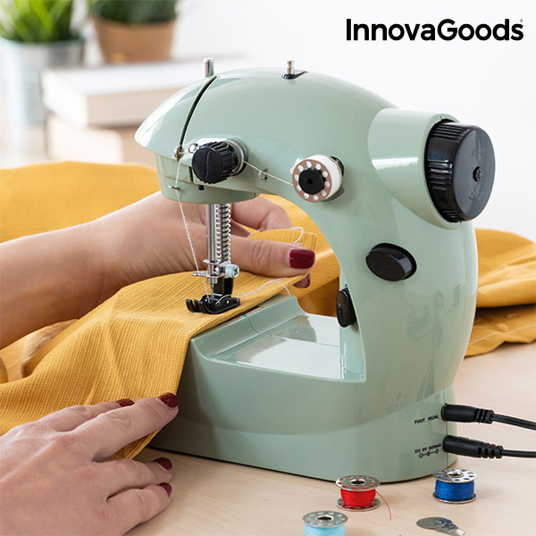 InnovaGoods Zöld Mini Varrógép 6 V 800 mA InnovaGoods Zöld Mini Varrógép 6 V 800 mA