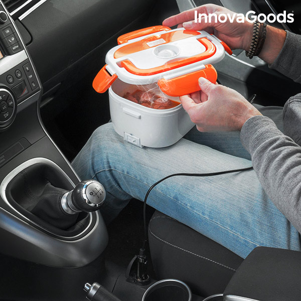 InnovaGoods Elektromos Autós Ételtartó 40W 12 V Fehér Narancssárga InnovaGoods Elektromos Autós Ételtartó 40W 12 V Fehér Narancssárga