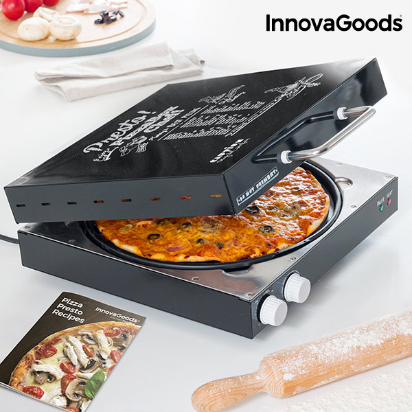 InnovaGoods Presto Elektromos Pizzasütő 1200W Fekete InnovaGoods Presto Elektromos Pizzasütő 1200W Fekete