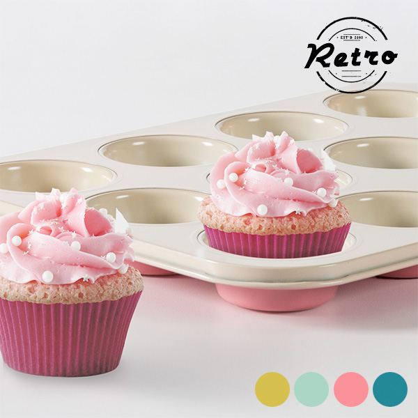 Vintage Cupcake Forma Retro - Sárga Vintage Cupcake Forma Retro - Sárga
